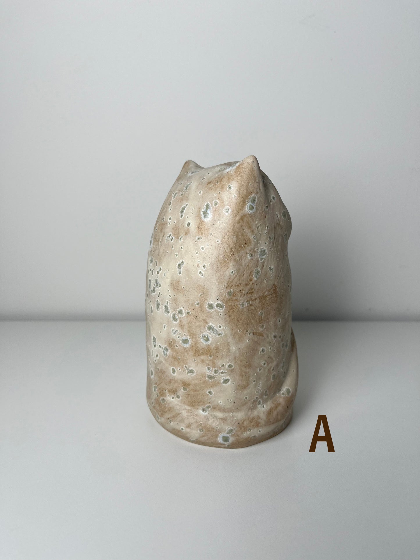 Seafoam Textured Cat Sculptures