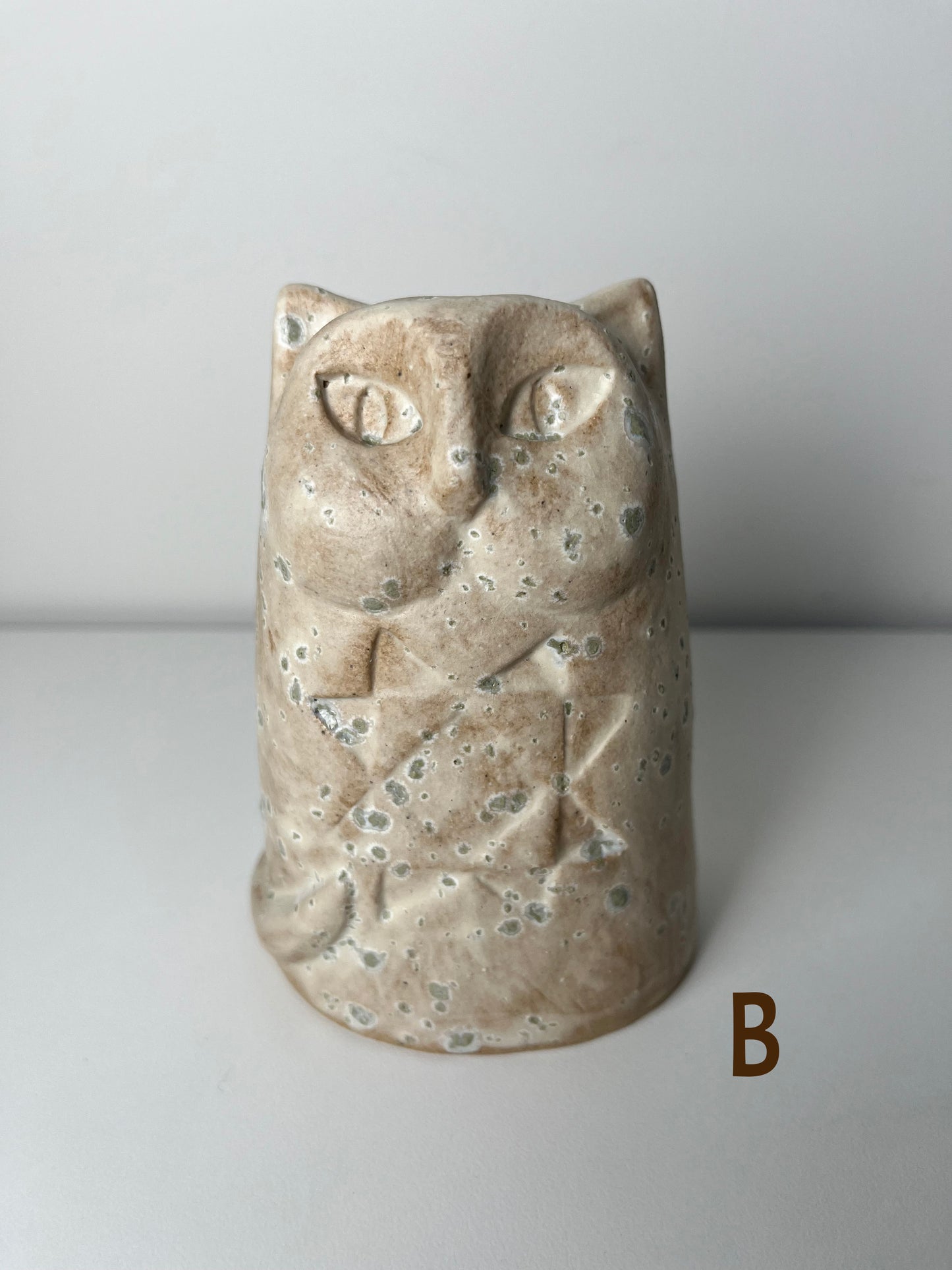 Seafoam Textured Cat Sculptures