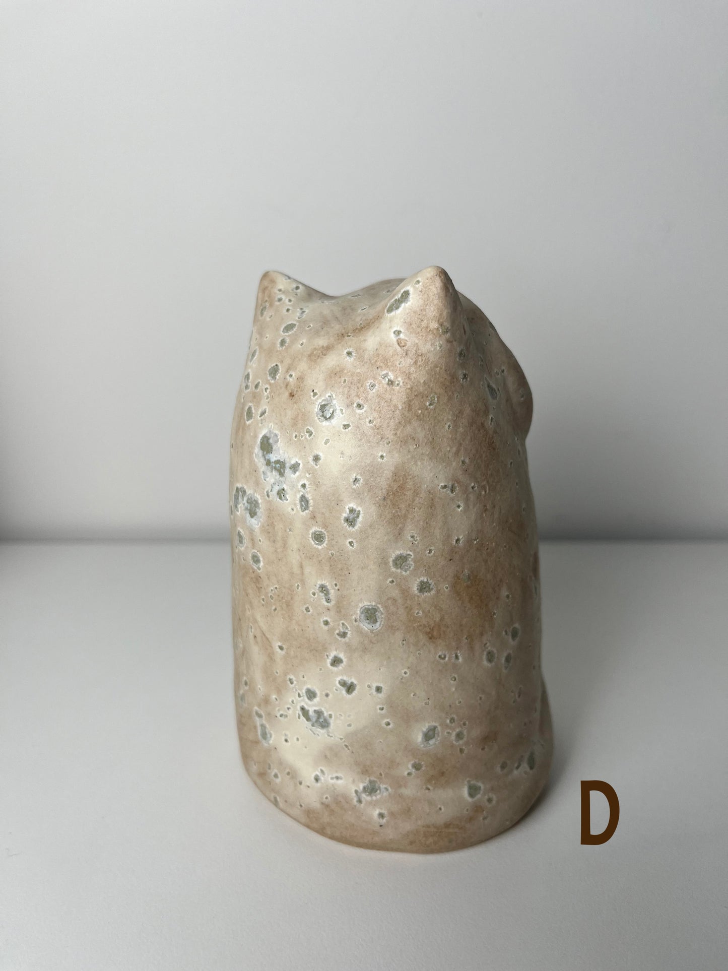 Seafoam Textured Cat Sculptures