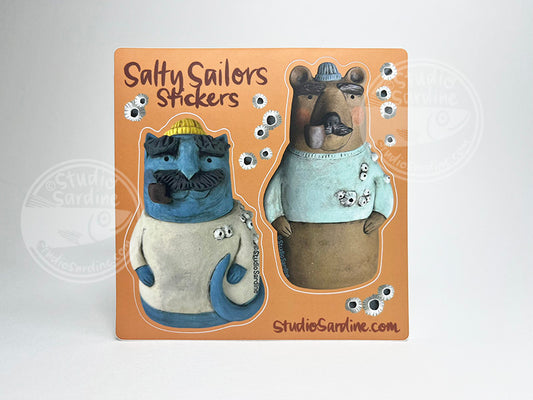 Salty Sailors durable sticker sheet