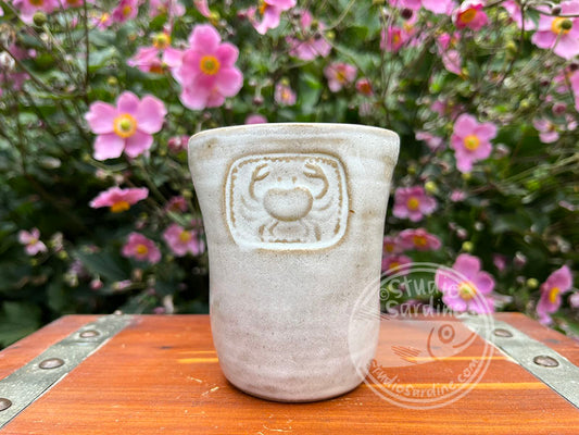 SECOND * Stamped Crab Stoneware Dimple Tumbler