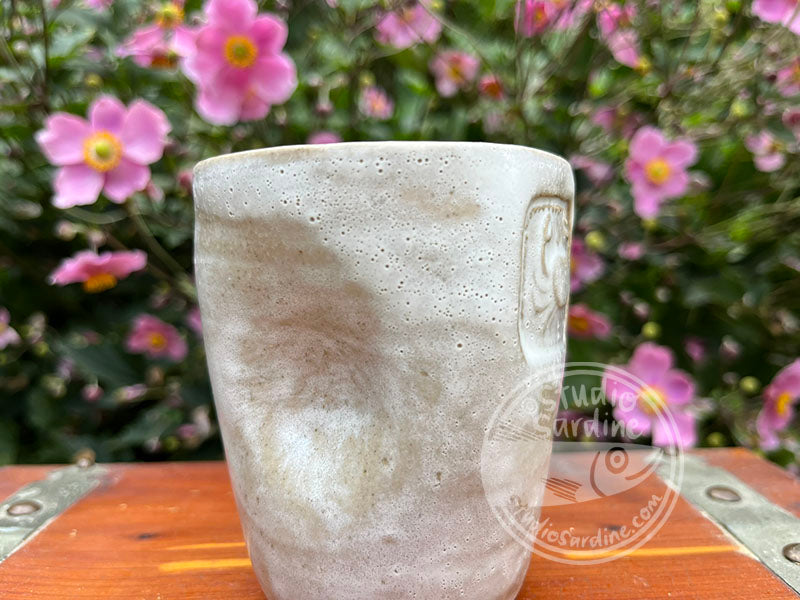 SECOND * Stamped Crab Stoneware Dimple Tumbler