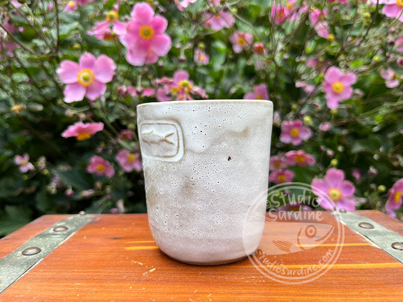 SECOND * Stamped Sardine Stoneware Dimple Tumbler