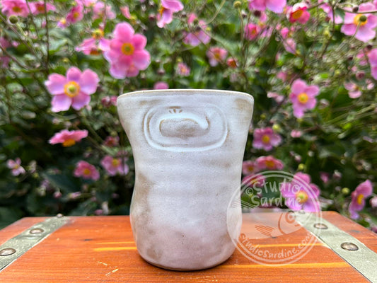 Stamped Whale Stoneware Dimple Tumbler A