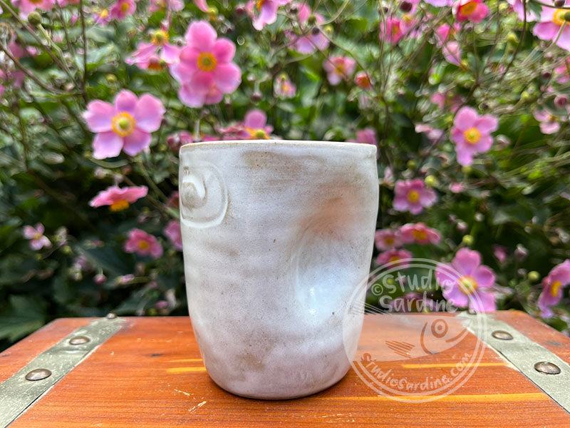 Stamped Whale Stoneware Dimple Tumbler A