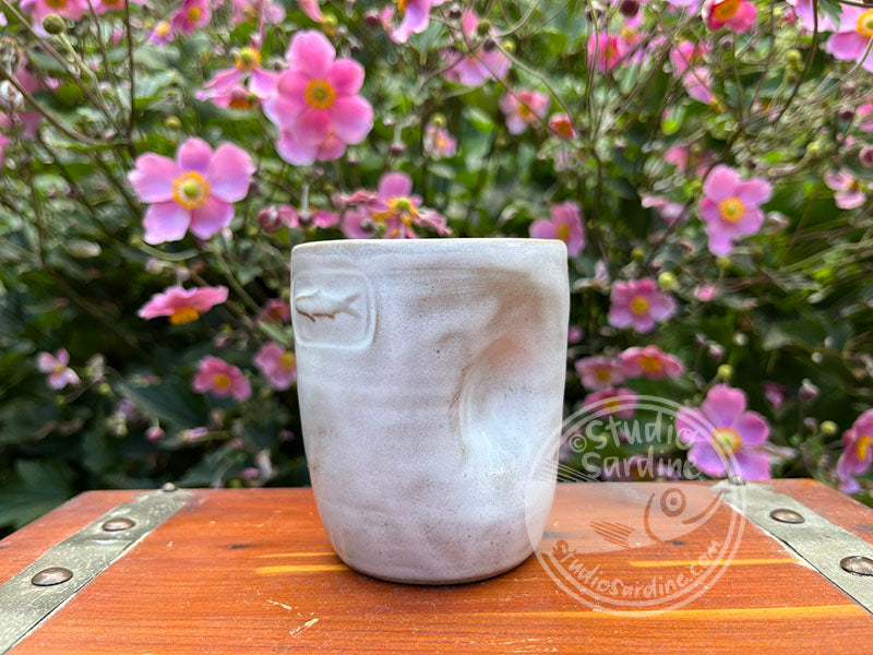 Stamped Sardine Stoneware Dimple Tumbler B
