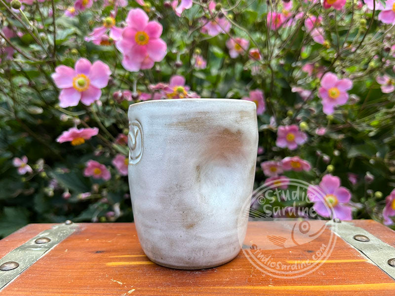 Stamped Whale Stoneware Dimple Tumbler D