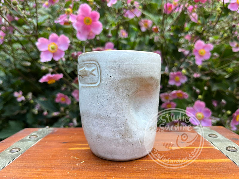 Stamped Sardine Stoneware Dimple Tumbler E