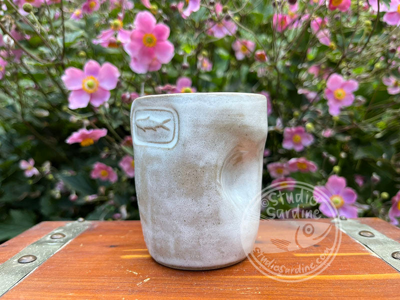 Stamped Sardine Stoneware Dimple Tumbler E