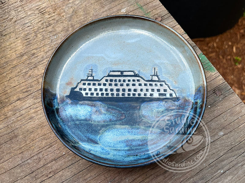 Stoneware Ferry Boat Plate B