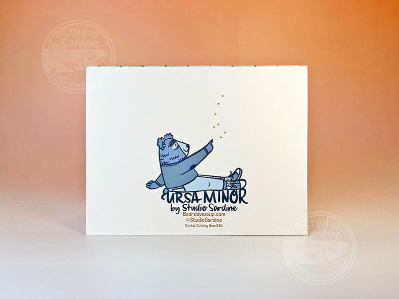 Restful Rains Bear blank notecard, Ursa Minor
