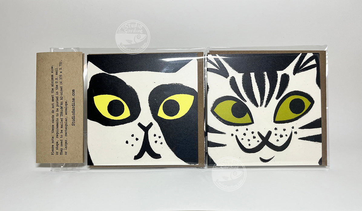 Furry Feline Emote Notes mini cat notes 4 pack