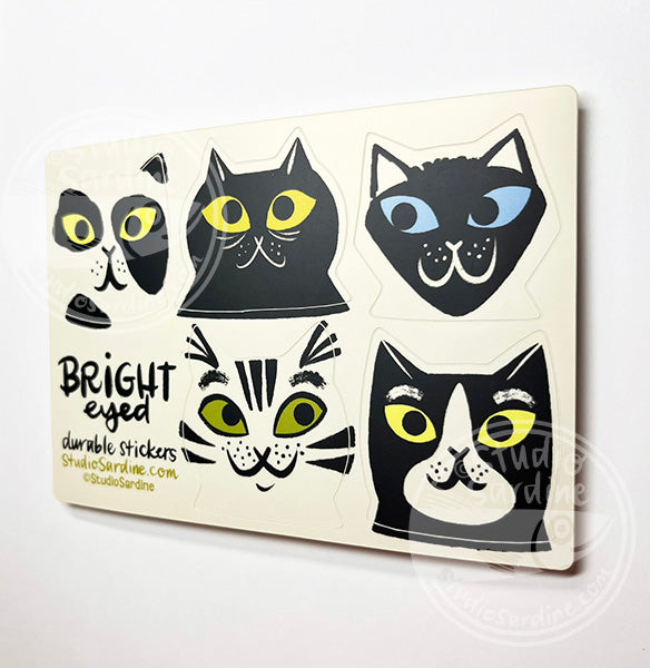 Bright Eyed Kitty Cats Matte Sticker Sheet