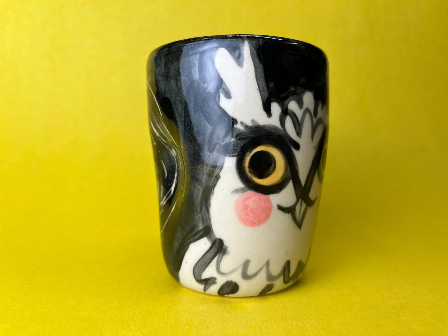 Night Owl tumbler with unibrow