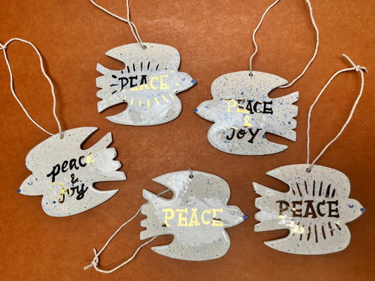 Peace doves ornaments