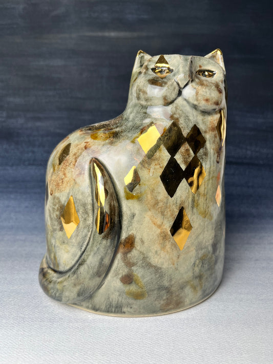 Argyle The Cat Stoneware Sculpture