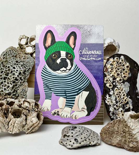 Cannonball, the French Bulldog Sailor, Sticker Sheet