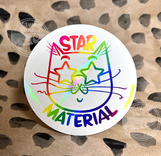 Studio Sardine “Star Material” suncatcher window decal