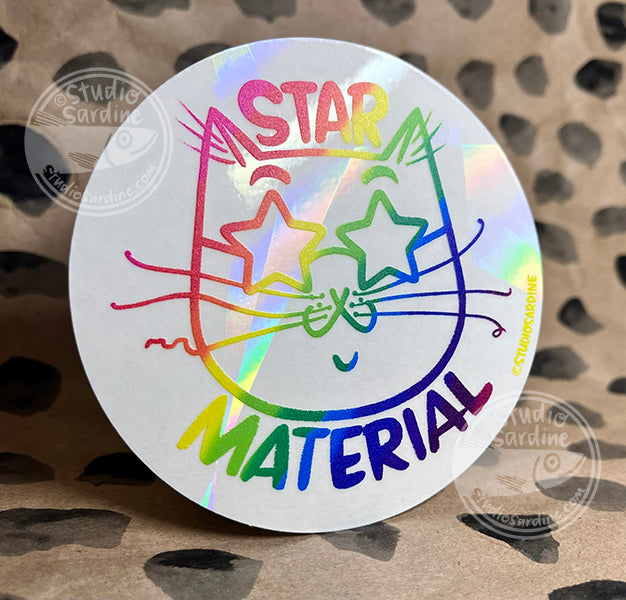 Studio Sardine “Star Material” suncatcher window decal