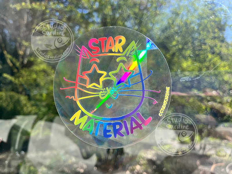 Studio Sardine “Star Material” suncatcher window decal