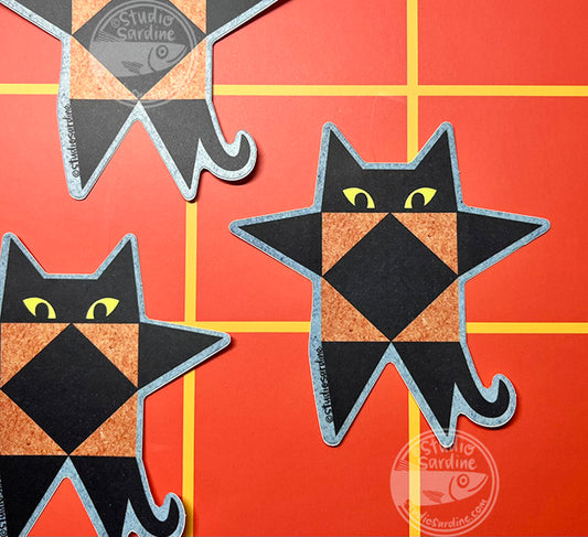 Sweater kitty die-cut sticker