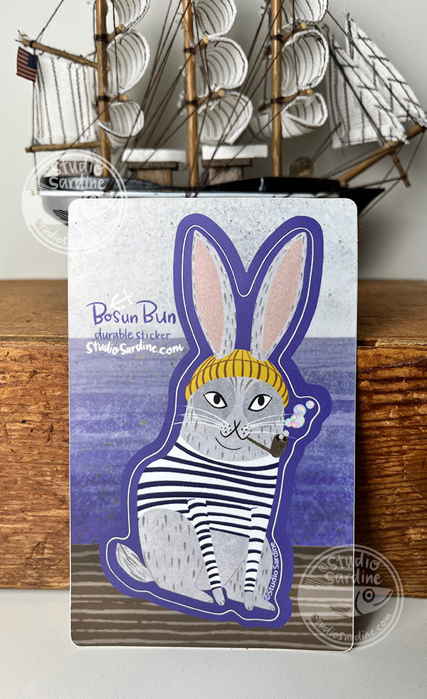 Bosun Bun Rabbit Sailor Matte Sticker