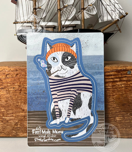 Studio Sardine First Mate Meow Sticker
