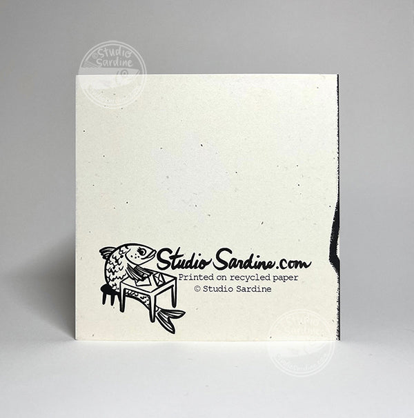 Mini Emote Notes individual note cards, Tuxedo cat