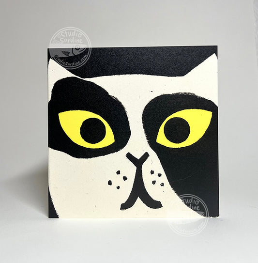 Studio Sardine Emote Notes individual mini note cards, Tuxedo Cat