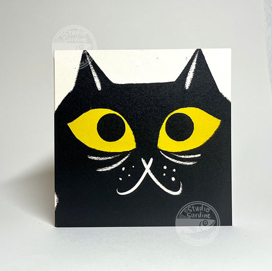 Studio Sardine Emote Notes individual mini note cards, Black Cat