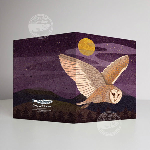 Barn Owl A2 size (5.5" x 4.25") notecards