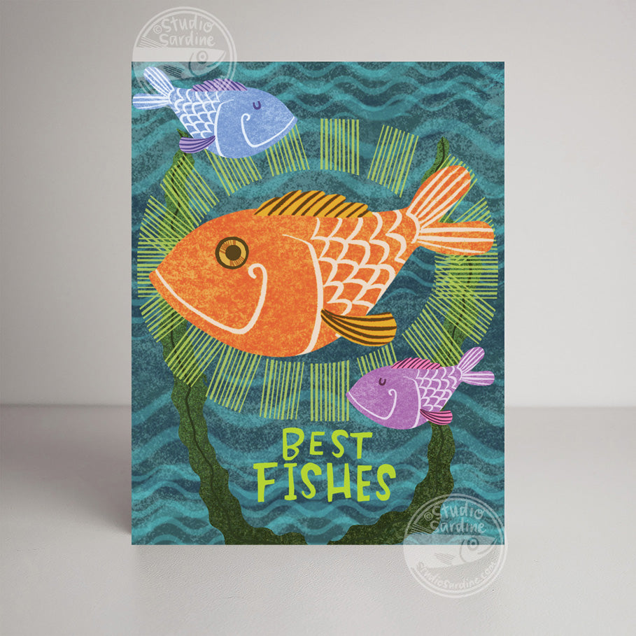 Best Fishes A2 size (5.5" x 4.25") notecards