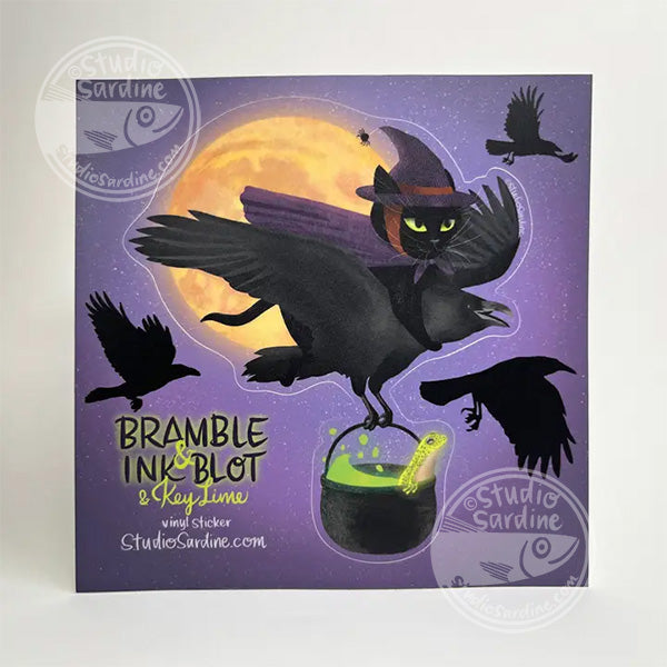 Studio Sardine Bramble & Ink Blot (and Key Lime!) Witch Cat Sticker Sheet
