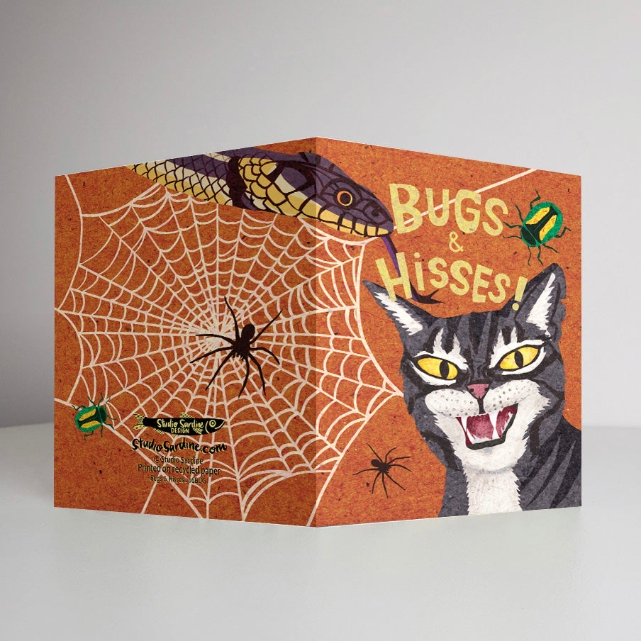 Bugs and Hisses A2 size (5.5" x 4.25") notecards