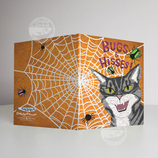 Discontinued * Bugs and Hisses A2 size (5.5" x 4.25") notecards