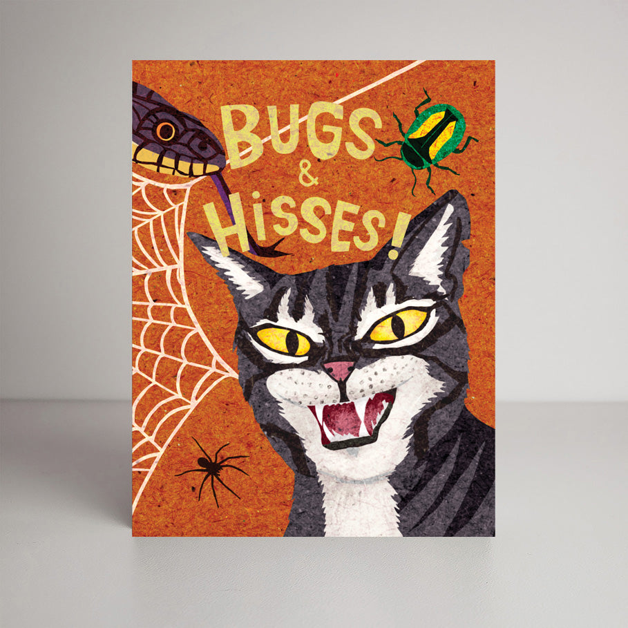 Bugs and Hisses A2 size (5.5" x 4.25") notecards