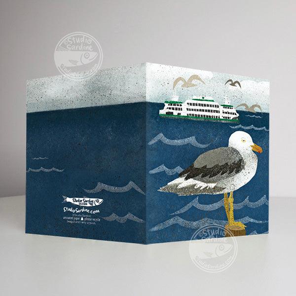 Seagull and Ferry A2 size (5.5" x 4.25") notecards