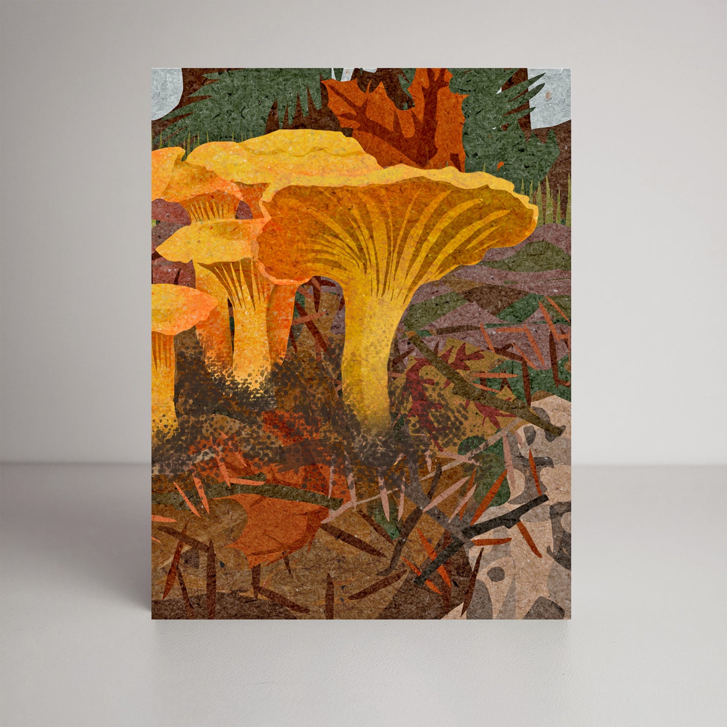 Chanterelle Mushroom A2 size (5.5" x 4.25") notecards