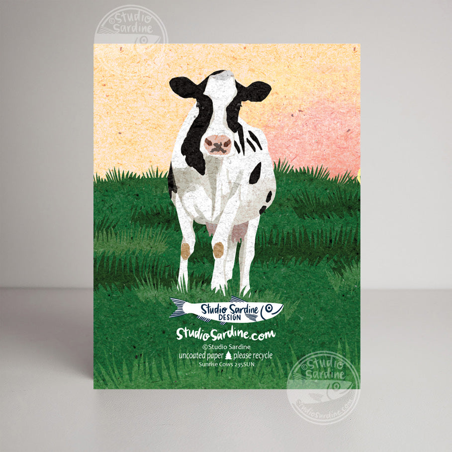 Sunrise Cows A2 size (5.5" x 4.25") notecards