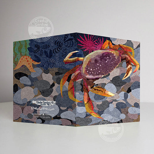 Dungeness Crab A2 size (5.5" x 4.25") notecards