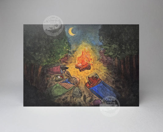 Critter Camping A7 Size Notecards, Blank Greeting Cards