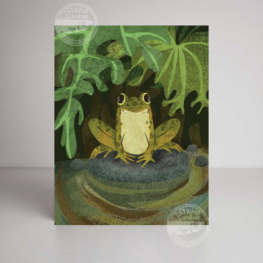 Friendly Frog A2 size (5.5" x 4.25") notecards