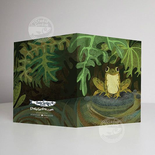 Friendly Frog A2 size (5.5" x 4.25") notecards