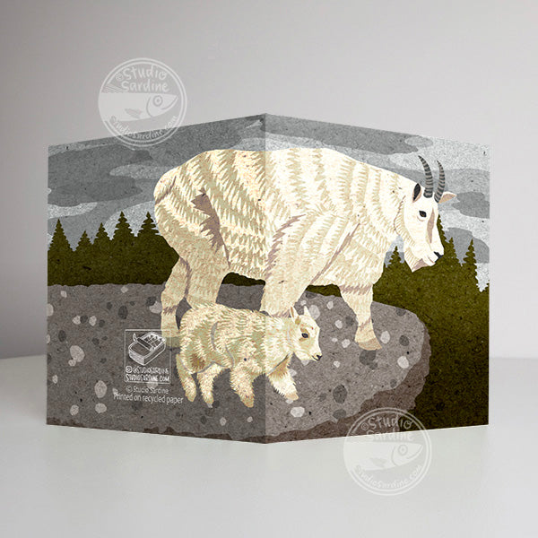 Mountain Goats A2 size (5.5" x 4.25") notecards