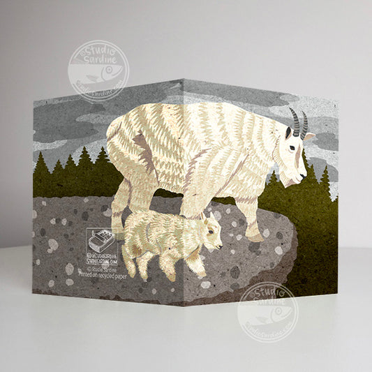 Mountain Goats A2 size (5.5" x 4.25") notecards