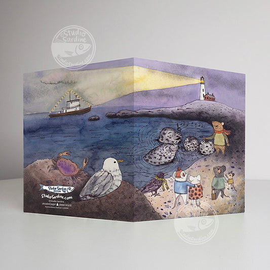 Harmonious Holidays A2 size (5.5" x 4.25") notecards, holiday card