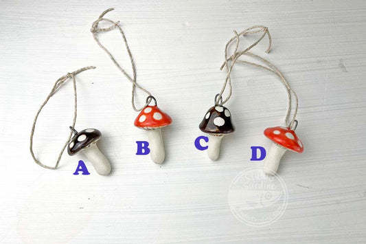 Studio Sardine Medium-sized Porcelain Mushroom Ornaments