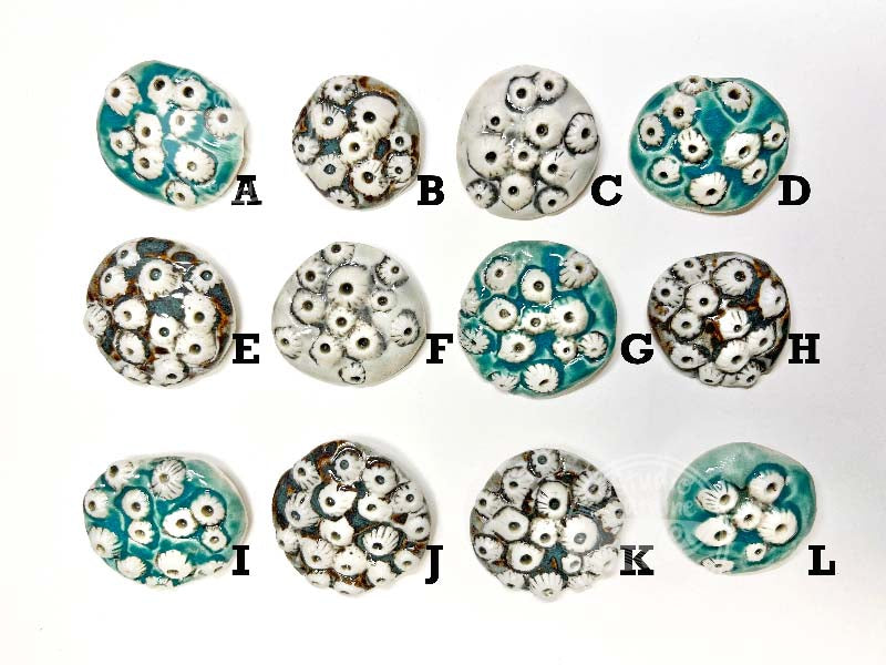 Studio Sardine Handmade porcelain barnacle brooches