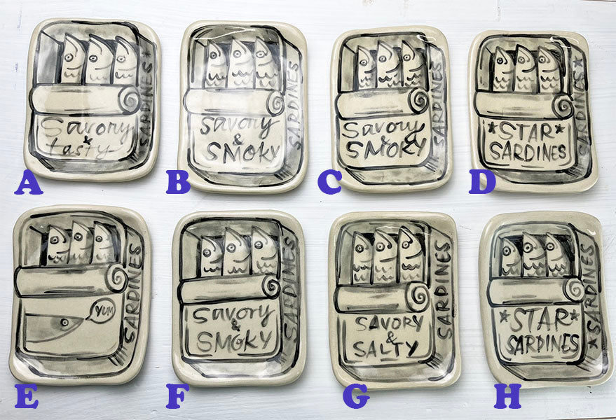 Hand-painted Sardine Dishes