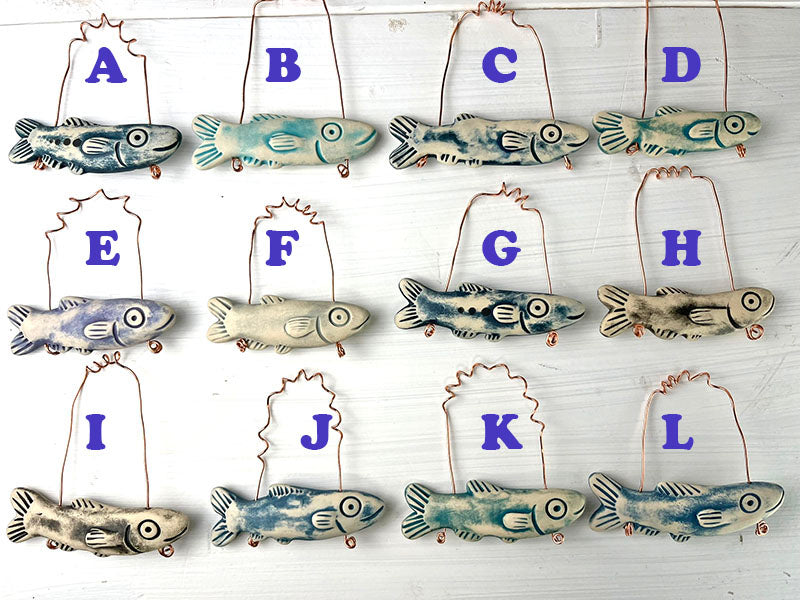 Porcelain Sardine Ornaments